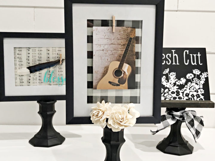 DIY Pedestal frame Dollar Store