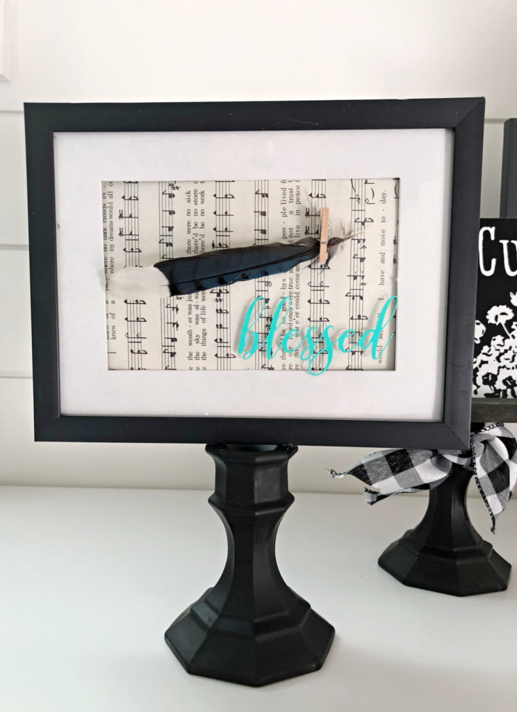 DIY pedestal framed art