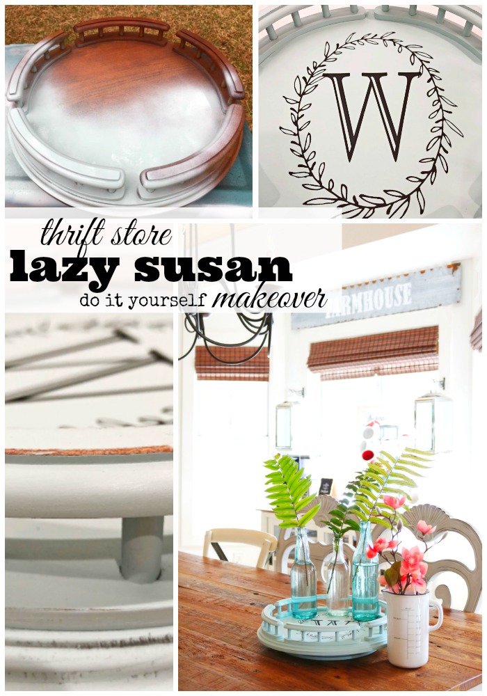 Lazy Susan thrift store makeover