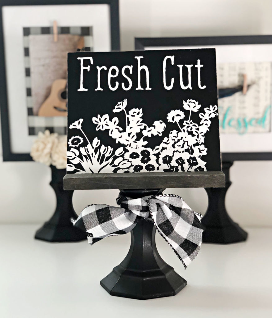 Pedestal Chalkboard DIY - mini chalkboard