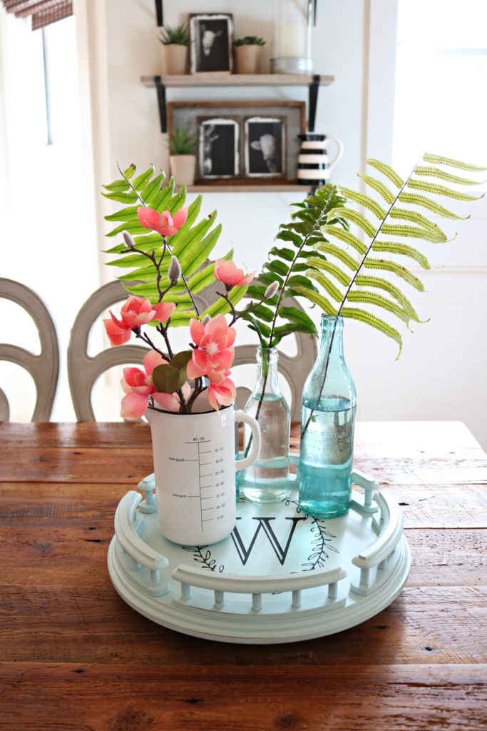 how to diy a lazy susan - quick idea using spray paint and Chalk Couture