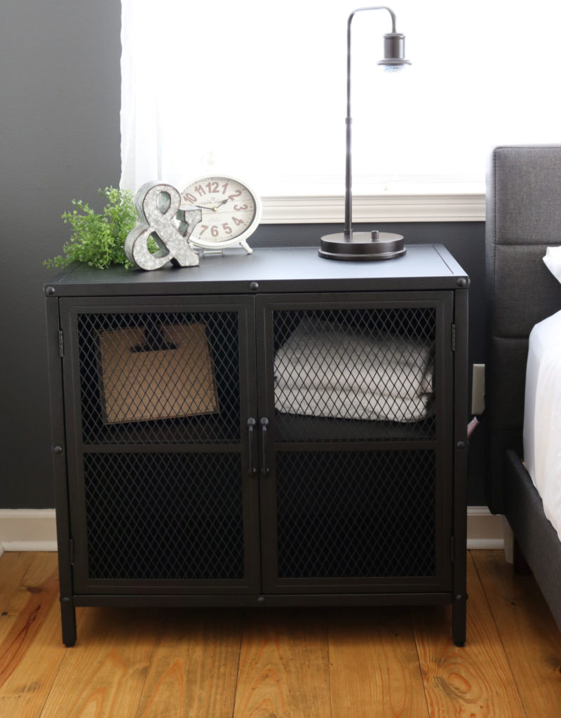 industrial cabinet - Modern Farmhouse Bedroom Makeover