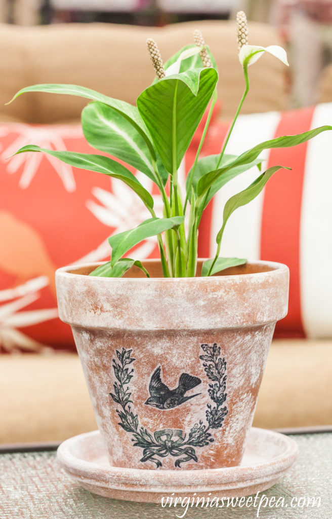 Spring Decor Ideas Aged Flower Pot