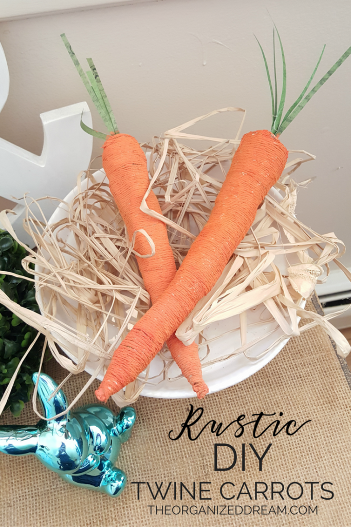 Spring Decor Ideas Twine Carrots