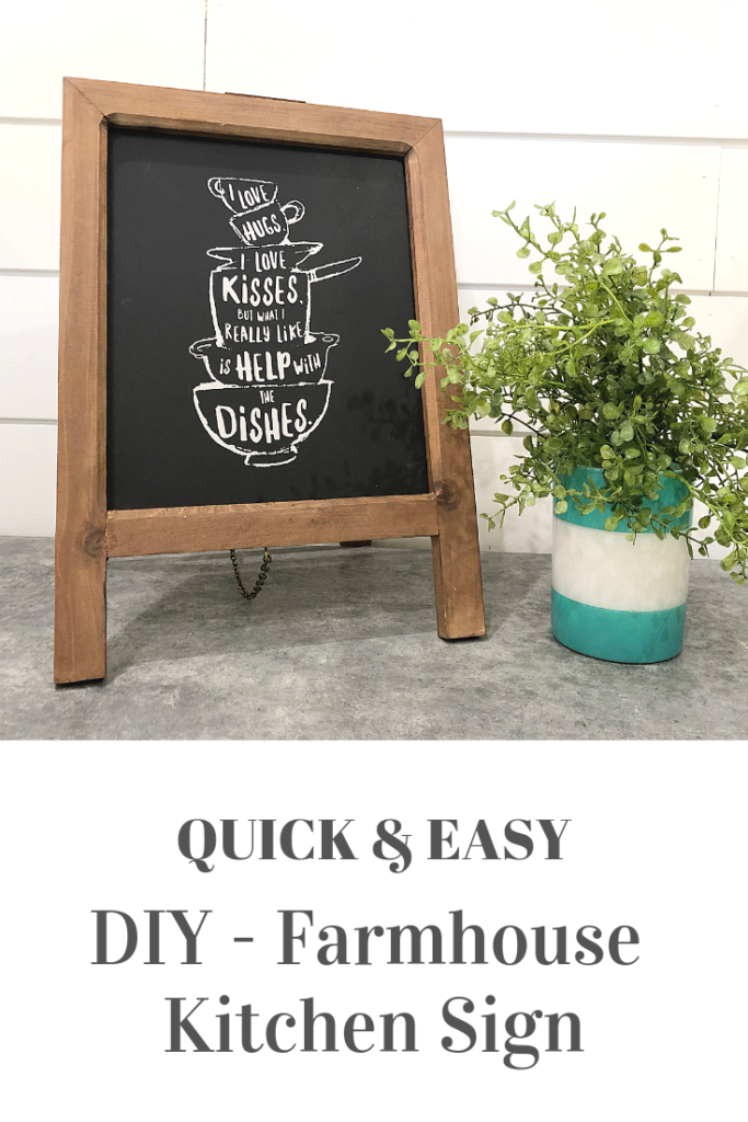 Easy Diy Farmhouse Kitchen Chalkboard Sign Refresh Restyle