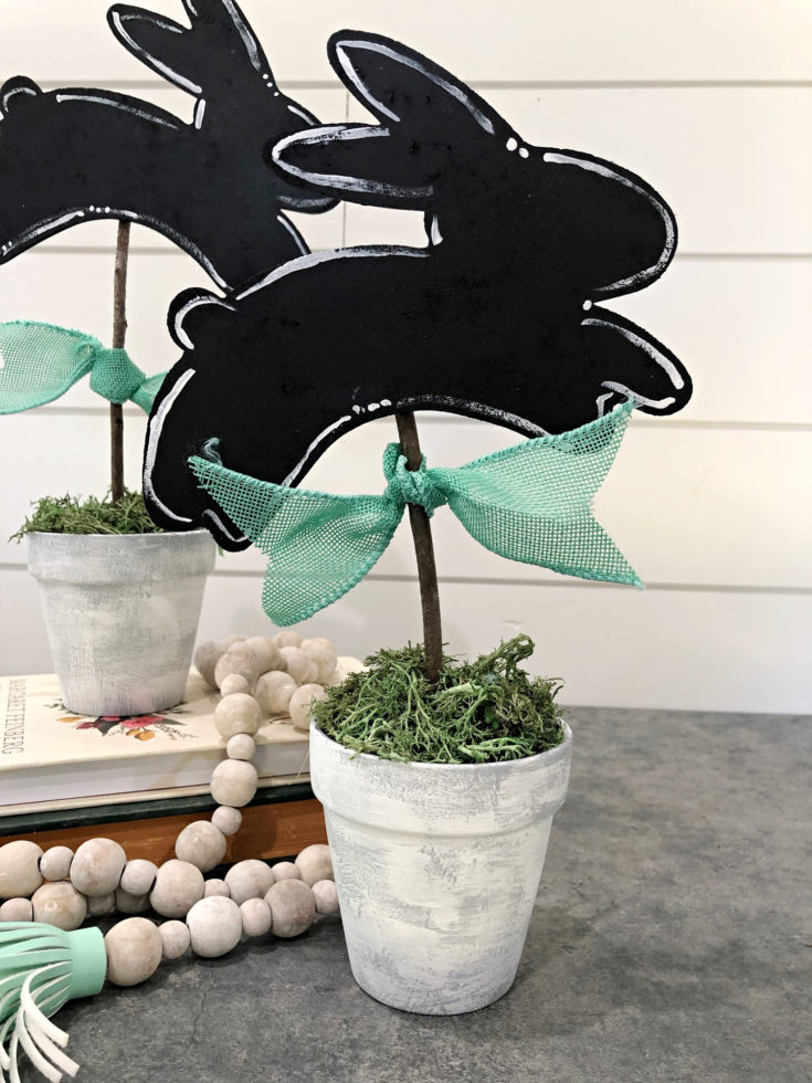 Diy Bunny Topiary Easter Home Decor Refresh Restyle