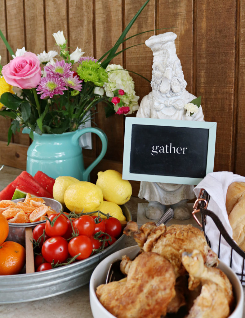 ideas for outside dining -Back Porch Entertaining Ideas - affordable farmhouse inspired