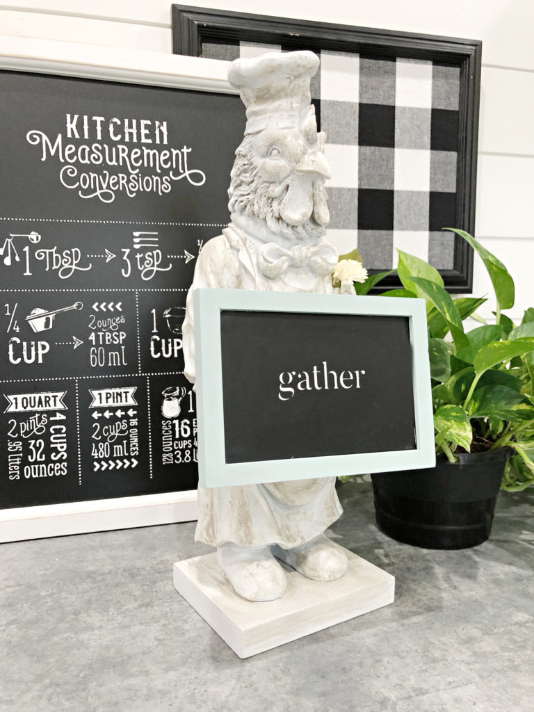 kitchen accessories rooster chalkboard