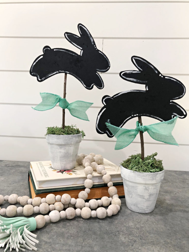 make these bunny topiaries