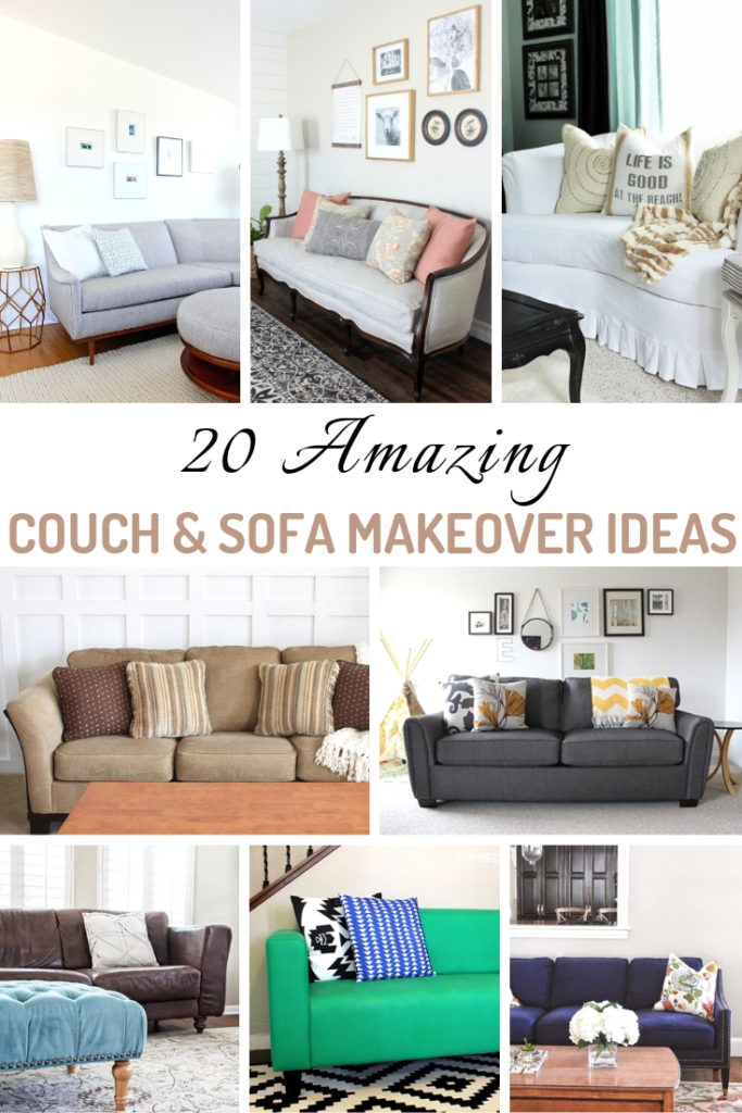 Tilsætningsstof kort stribe 20 Amazing Couch & Sofa Makeover Ideas - Refresh Restyle