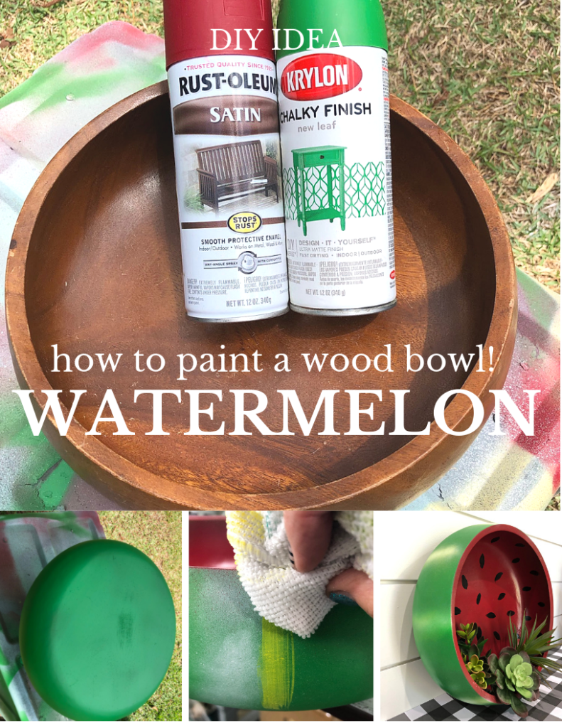 How to DIY paint a watermelon bowl