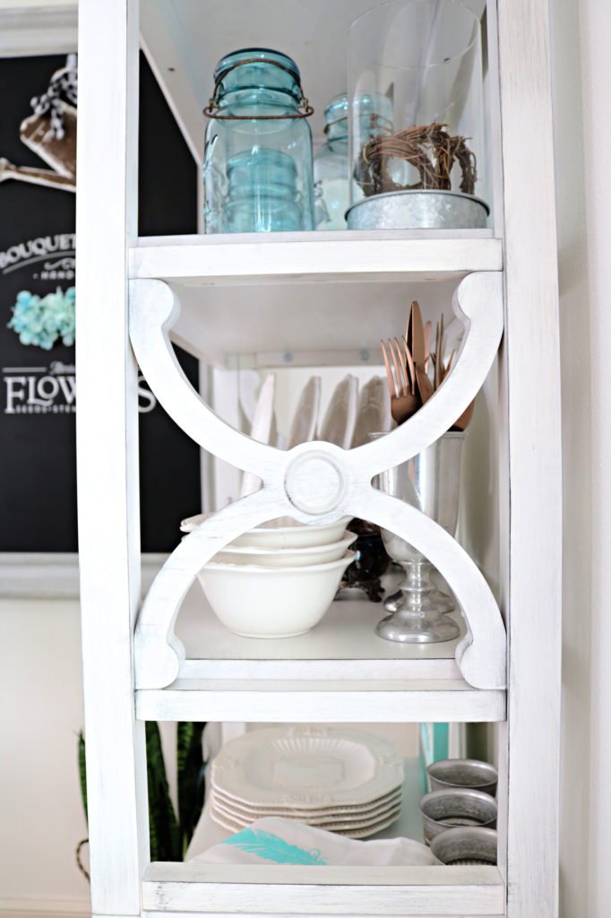 white bookcase