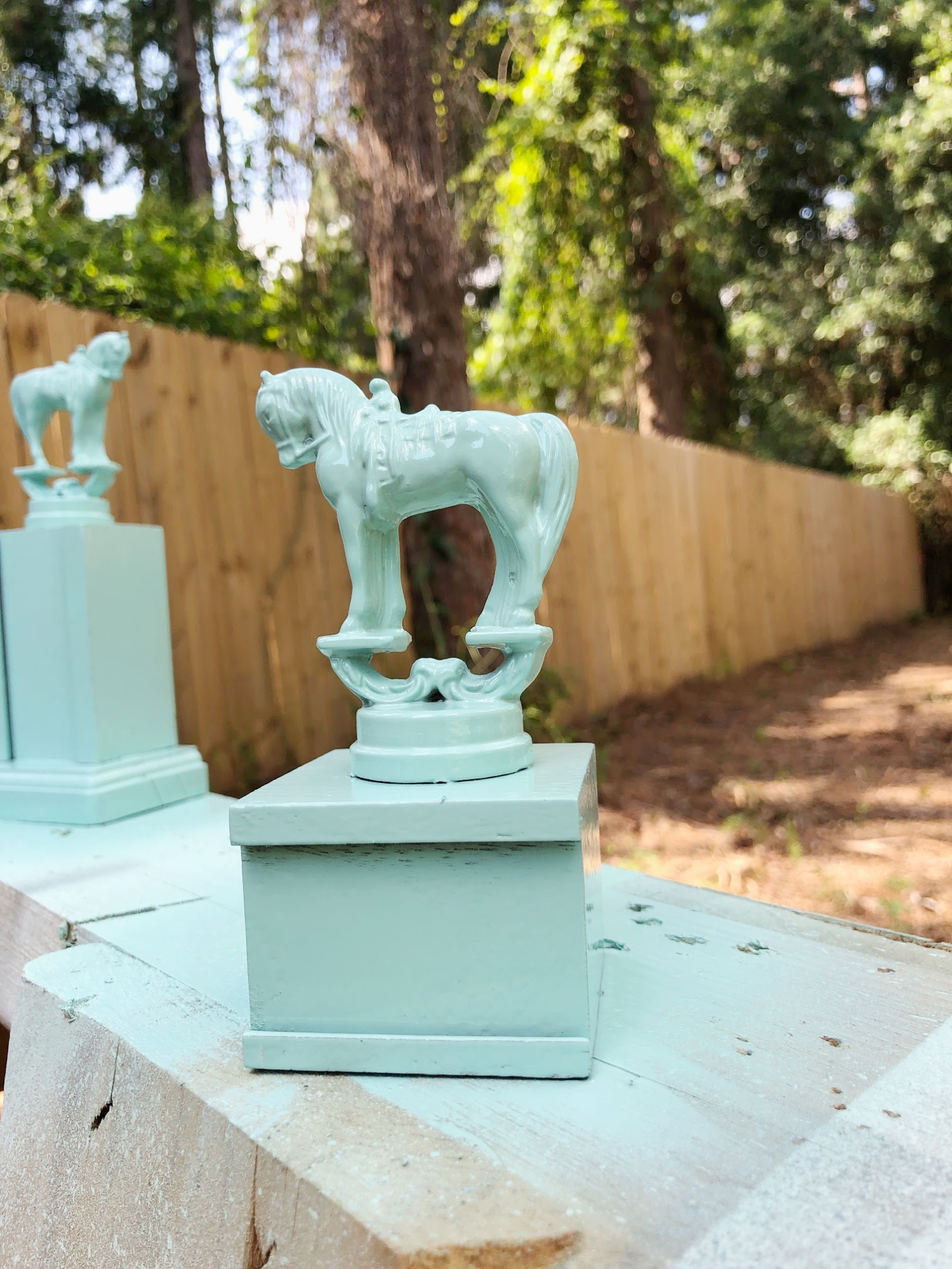 spray paint trophy for easy home decor repurposing