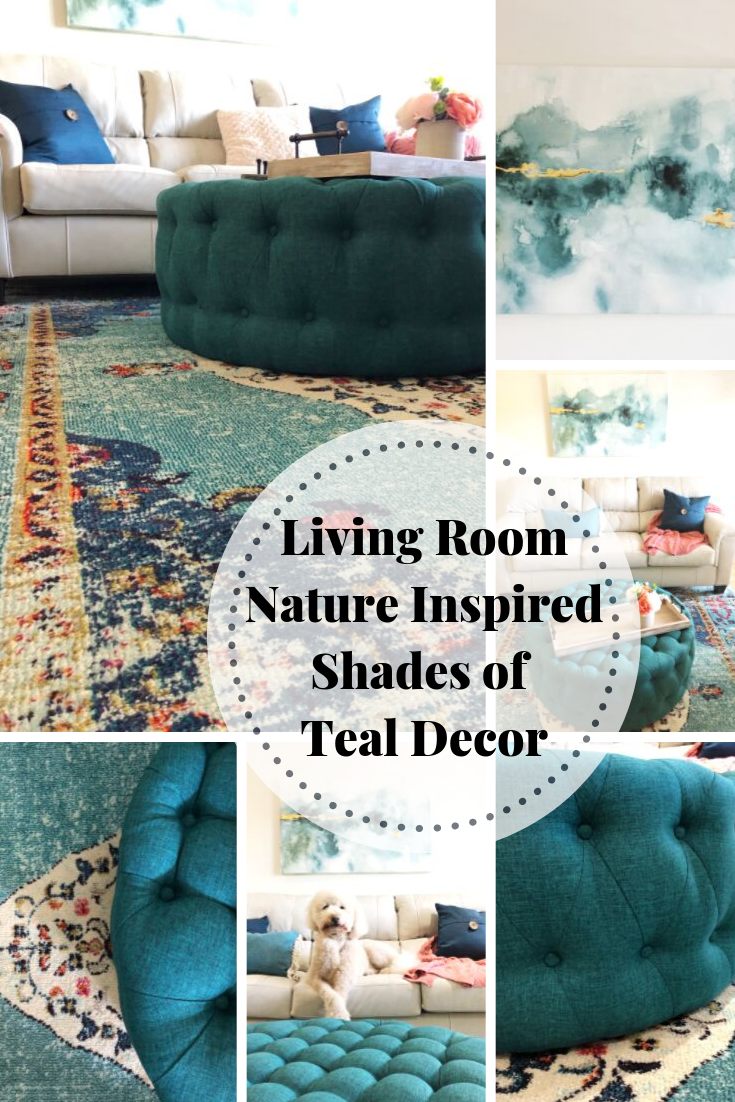 Nature inspired Home decor shades of teal for beach or lake