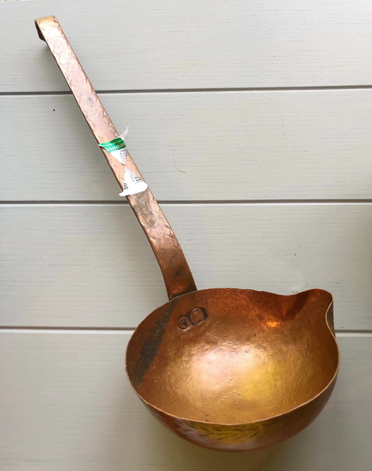 Brass ladle planter for air plants