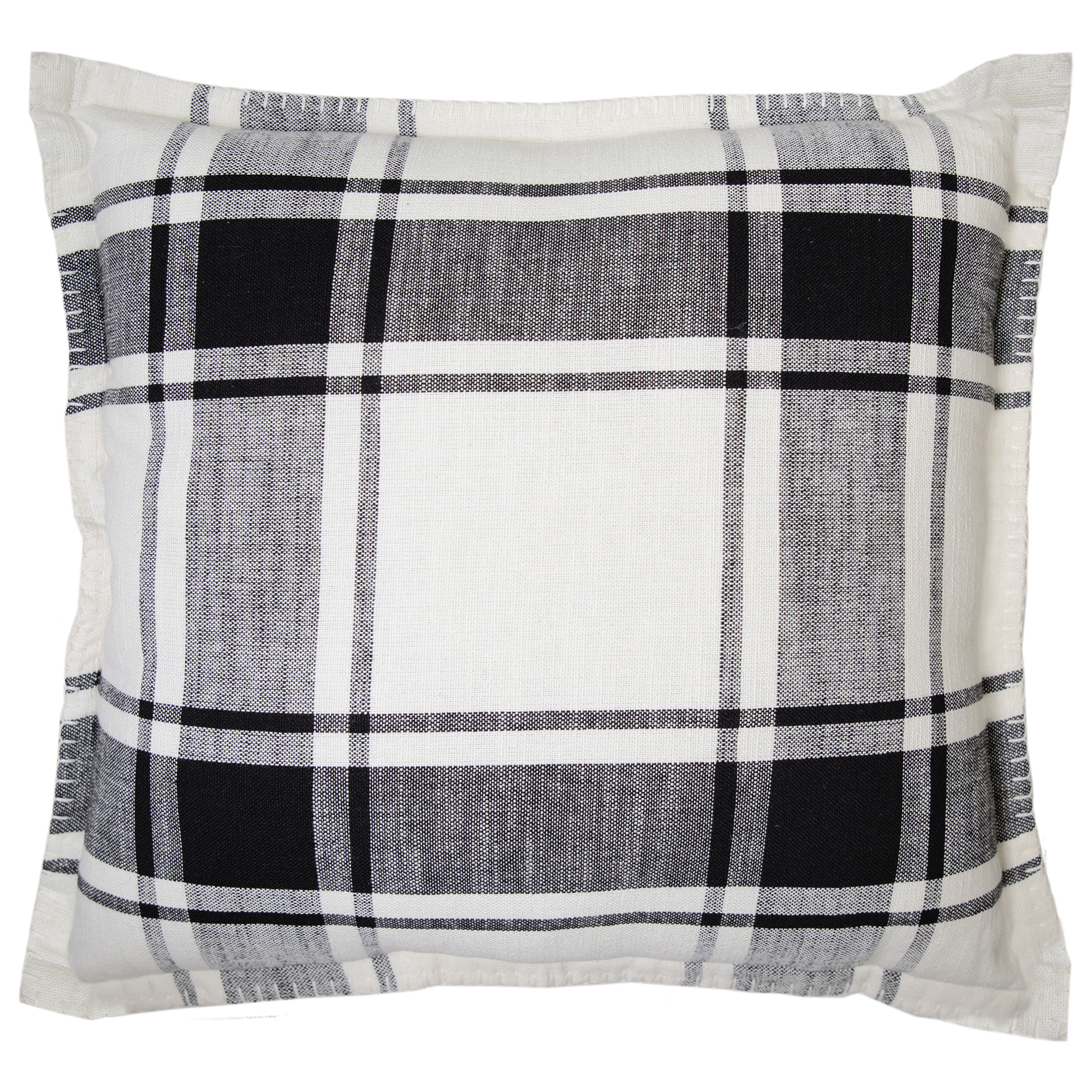 Black and white plaid hot sale pillows