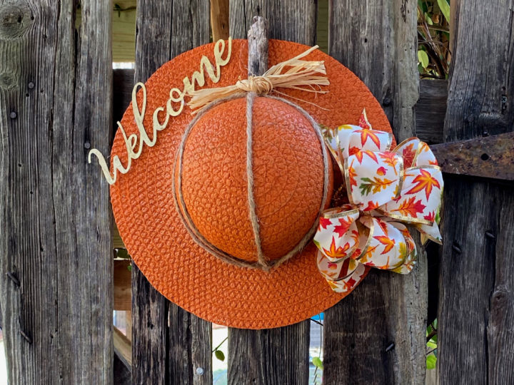 Fall Door Pumpkin Hat Idea