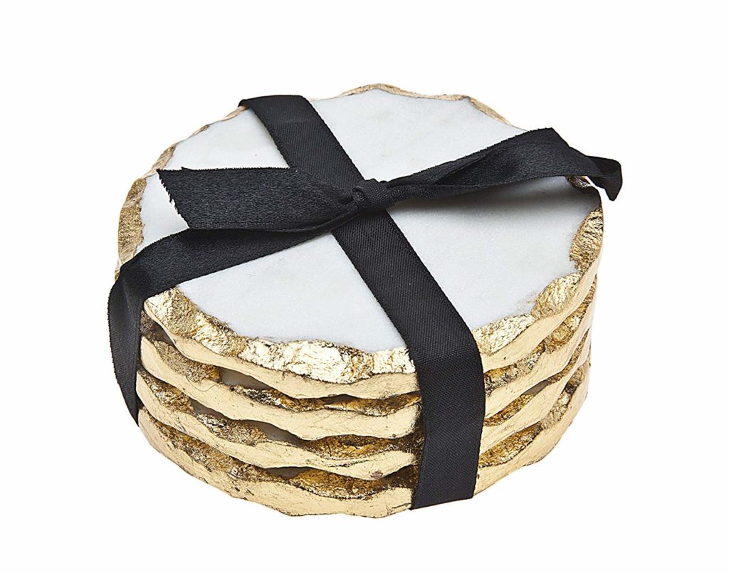 Gold Edge Coaster Set | The best holiday hostess gift ideas!