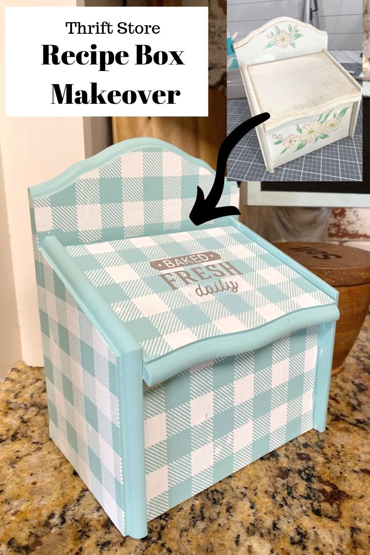 Recipe Box Makeover from the thrift store