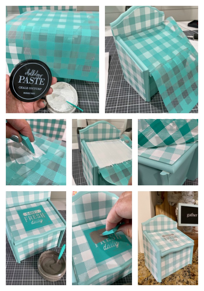 Recipe box with Chalk Couture