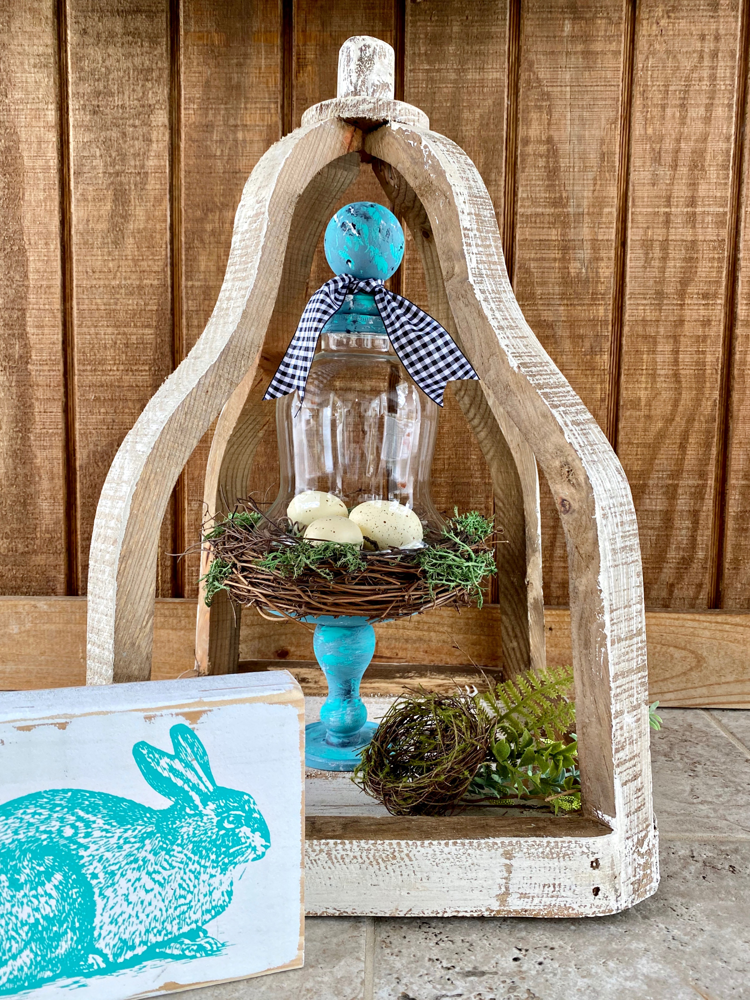 Easter decor from thrift store