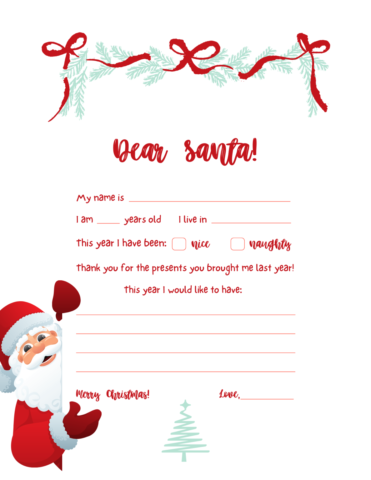 Dear Santa Letter Free To Use Refresh Restyle